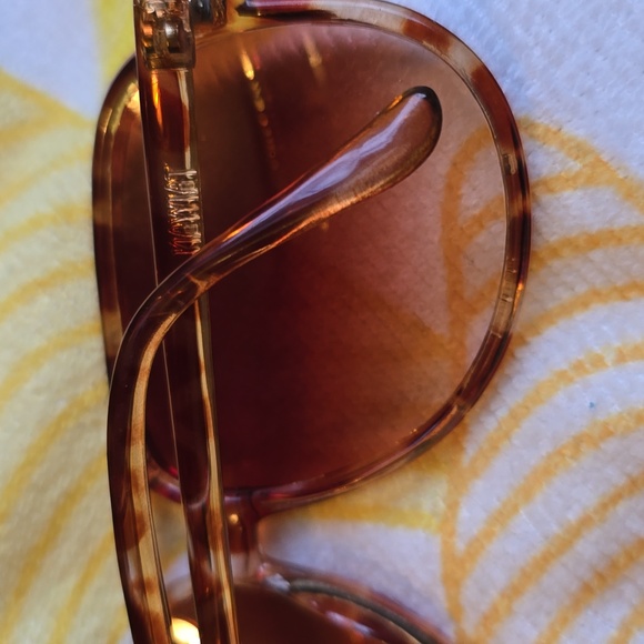 VGUC- Vintage Large Pilot Sunglasses with Gradient Lens Tortoise Frame - Picture 12 of 14